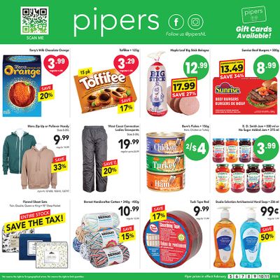 Pipers Superstore Flyer February 5 to 11