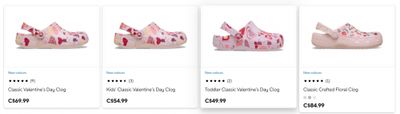 Crocs Canada: Valentine’s Day Limited Edition + Sale Styles up to 40% Off