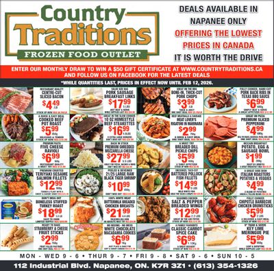 Country Traditions Flyer February 5 to 12