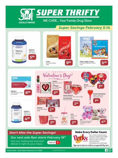 Super Thrifty Flyer February 5 to 14