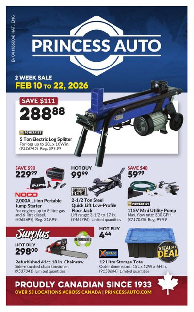 Princess Auto Flyer February 10 to 22