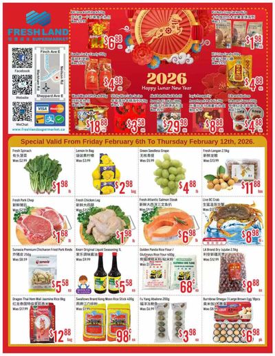 FreshLand Supermarket Flyer February 6 to 12