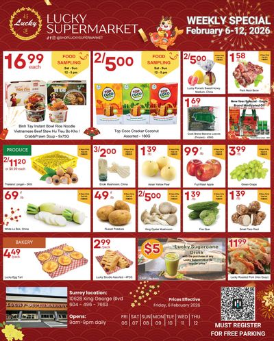 Lucky Supermarket (Surrey) Flyer February 6 to 12
