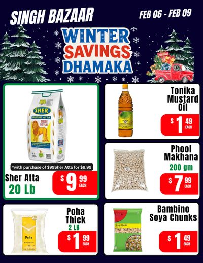 Singh Bazaar Flyer February 6 to 9