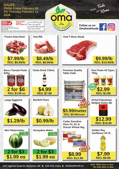 Oma Fresh Foods Flyer February 6 to 12