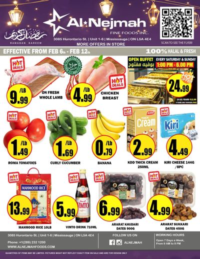 Alnejmah Fine Foods Inc. Flyer February 6 to 12