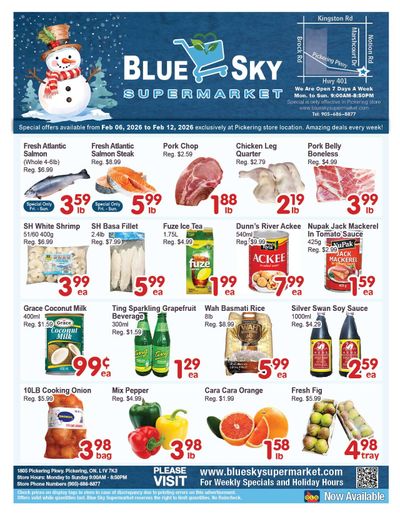 Blue Sky Supermarket (Pickering) Flyer February 6 to 12
