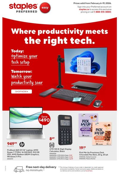 Staples Preferred Flyer February 6 to 19
