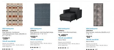IKEA Canada Offers: 15% Off Rugs, Sofas, and Sofa Beds + IKEA Family Food Offers