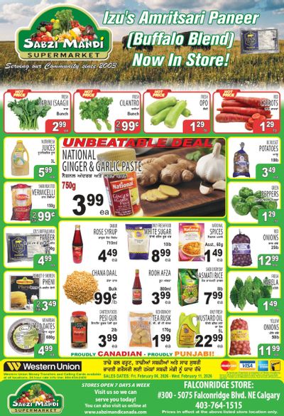 Sabzi Mandi Supermarket (Calgary) Flyer February 6 to 11