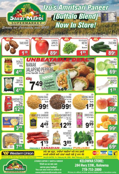 Sabzi Mandi Supermarket (Kelowna) Flyer February 6 to 11