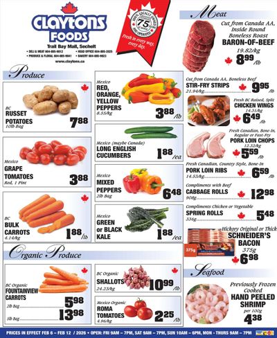 Claytons Heritage Market Flyer February 6 to 12