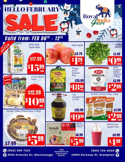 Royal India Grocers Flyer February 6 to 12
