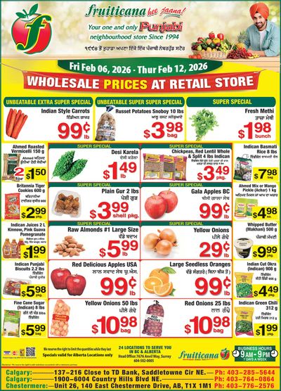 Fruiticana (Calgary) Flyer February 6 to 12