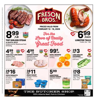 Freson Bros. Flyer February 13 to 19