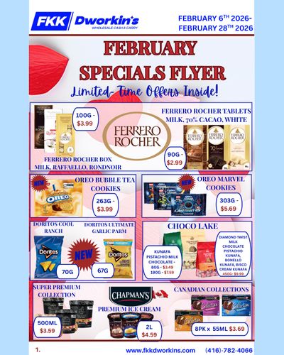 FKK Dworkin's Wholesale Cash & Carry Flyer February 6 to 28