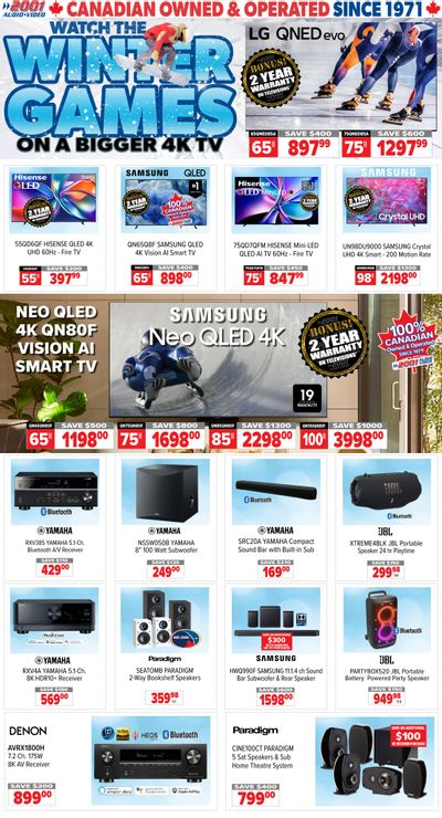 2001 Audio Video Flyer February 9 to 12