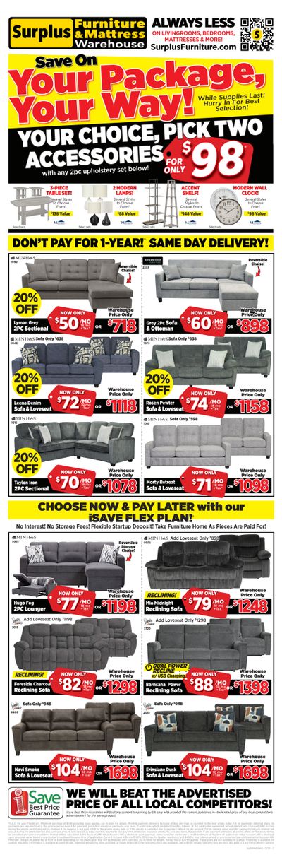 Surplus Furniture & Mattress Warehouse (Winnipeg, Brandon) Flyer February 9 to 22