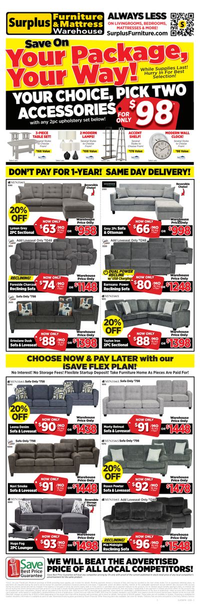 Surplus Furniture & Mattress Warehouse (St. John's, Corner Brook, Grand Falls Windsor) Flyer February 9 to 22