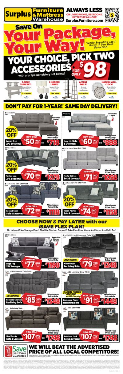 Surplus Furniture & Mattress Warehouse (Regina, Saskatoon, Prince Albert) Flyer February 9 to 22