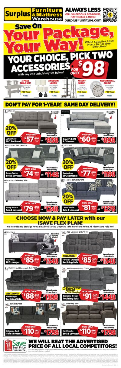 Surplus Furniture & Mattress Warehouse (Dartmouth, Charlottetown, Moncton, Saint John, Fredericton) Flyer February 9 to 22