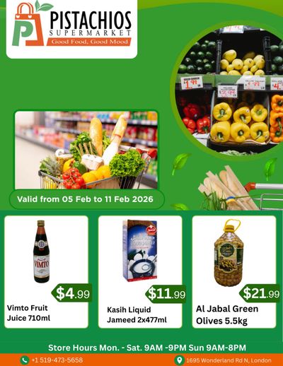 Pistachios Supermarket Flyer February 5 to 11