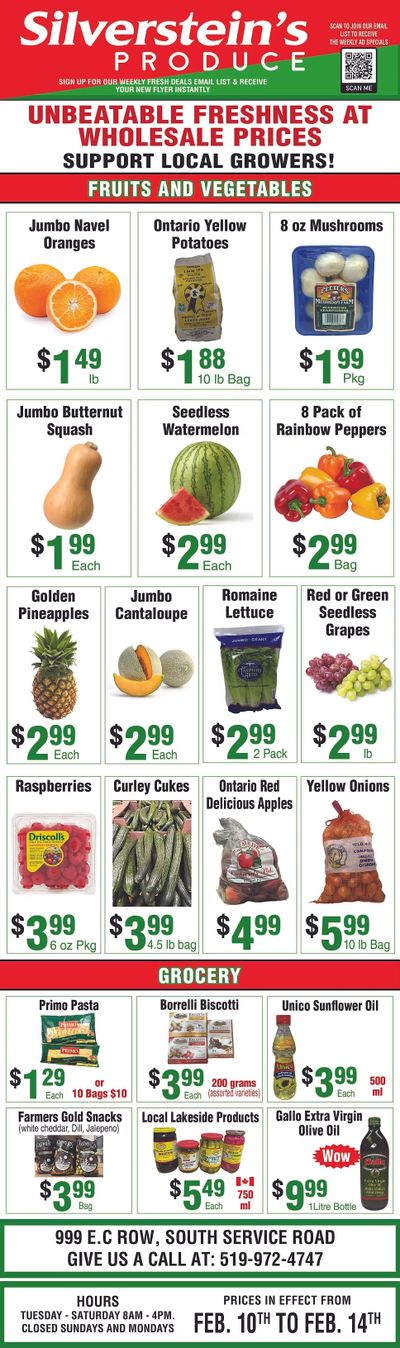 Silverstein's Produce Flyer February 10 to 14