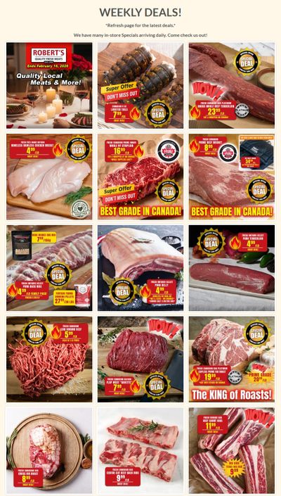 Robert's Fresh and Boxed Meats Flyer February 9 to 16