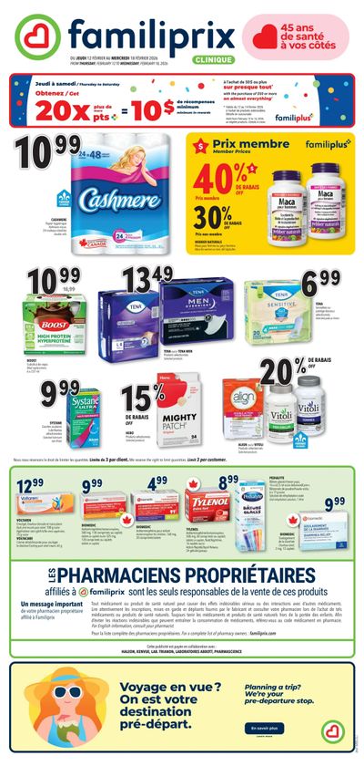 Familiprix Clinique Flyer February 12 to 18