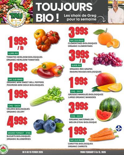 Marches Tau Produce Flyer February 9 to 15