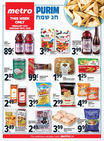 Metro (ON) Purim Flyer February 12 to 18