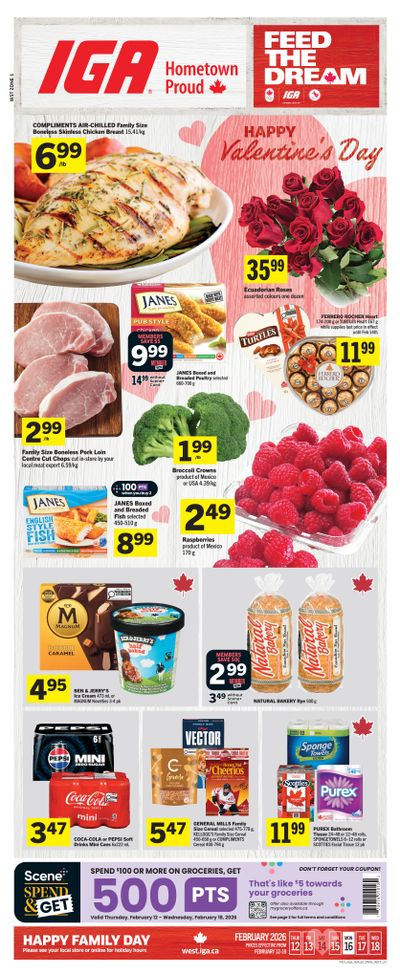IGA (West) Flyer February 12 to 18