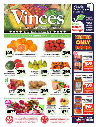Vince's Market Flyer February 12 to 25
