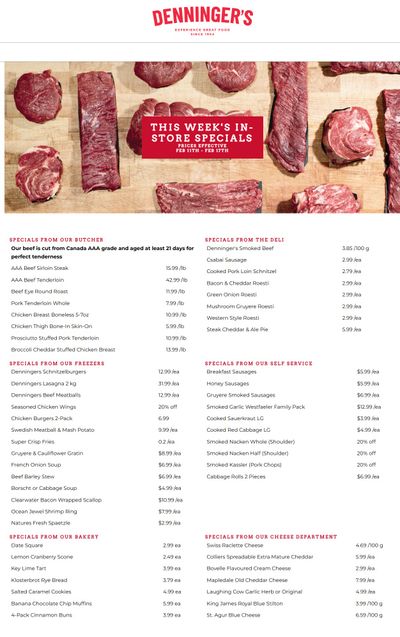 Denninger's Weekly Specials February 11 to 17