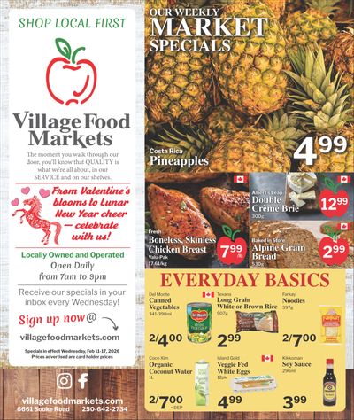 Village Food Markets Flyer February 11 to 17