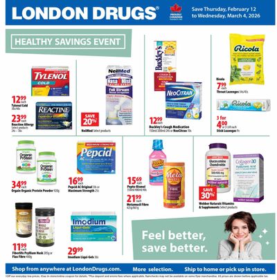 London Drugs Healthy Savings Event Flyer February 12 to March 4