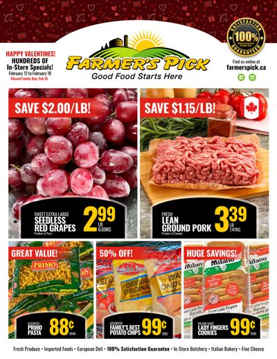 Farmer's Pick Flyer February 12 to 18