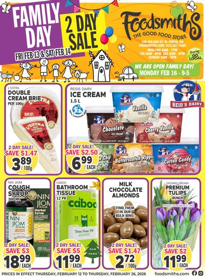 Foodsmiths Flyer February 12 to 26