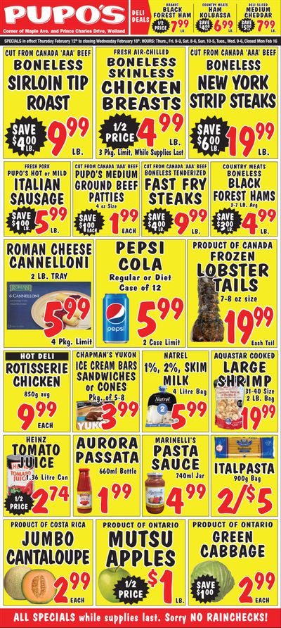 Pupo's Food Market Flyer February 12 to 18