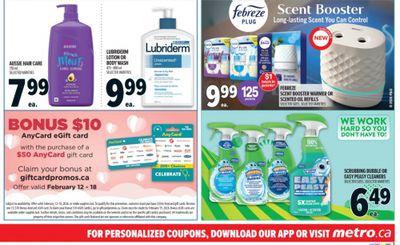 Metro Ontario: Get a Bonus $10 AnyCard eGift Card When You Buy a $50 AnyCard Gift Card + Flyer Deals February 12th – 18th