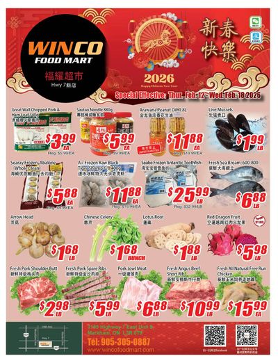 WinCo Food Mart (HWY 7) Flyer February 12 to 18