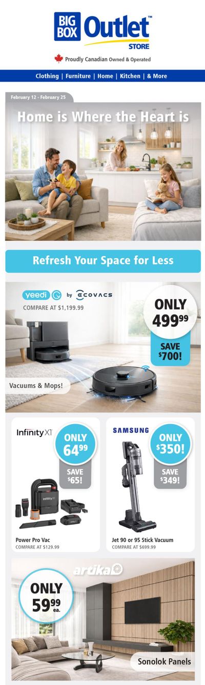 Big Box Outlet Store Flyer February 12 to 25