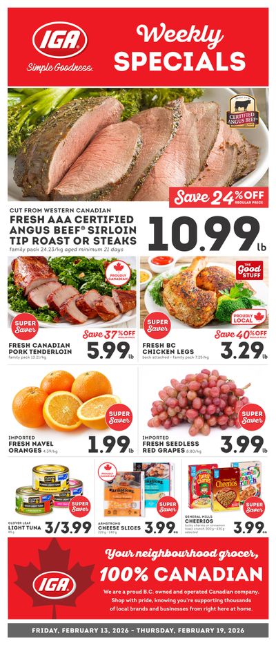 IGA Stores of BC Flyer February 13 to 19
