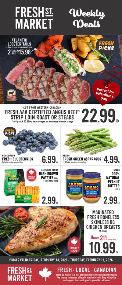 Fresh St. Market Flyer February 13 to 19