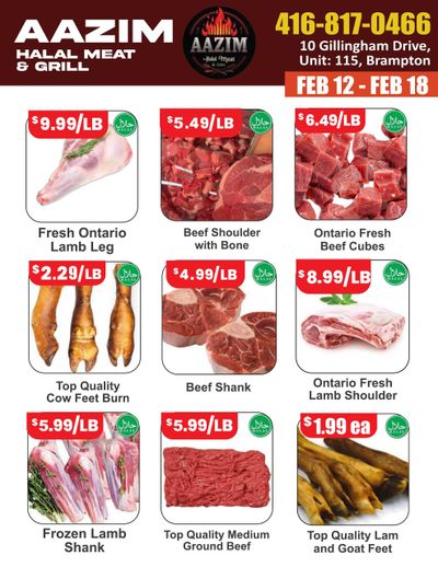 Aazim Halal Meat & Grill Flyer February 12 to 18
