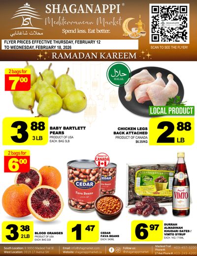Shaganappi Mediterranean Market Flyer February 12 to 18