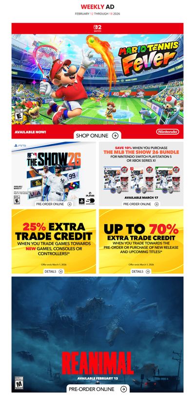EB Games Flyer February 12 to 18