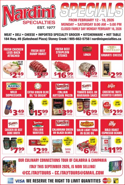 Nardini Specialties Flyer February 12 to 18