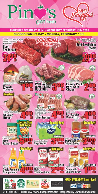 Pino's Flyer February 12 to 18