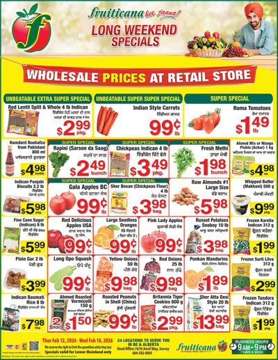 Fruiticana (Greater Vancouver) Flyer February 12 to 18